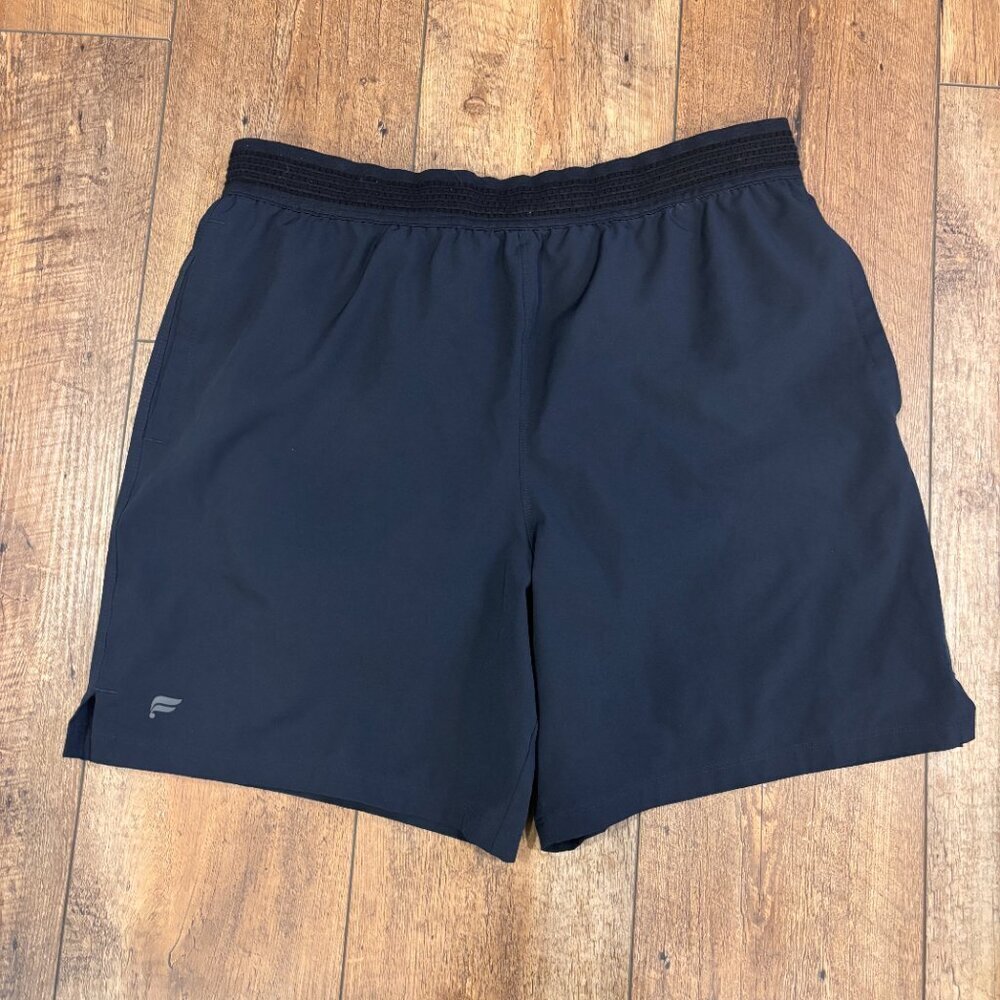 Fabletics Shorts Mens Large Navy Blue 6” Fundamental Liner Gym Performance - Picture 3 of 9